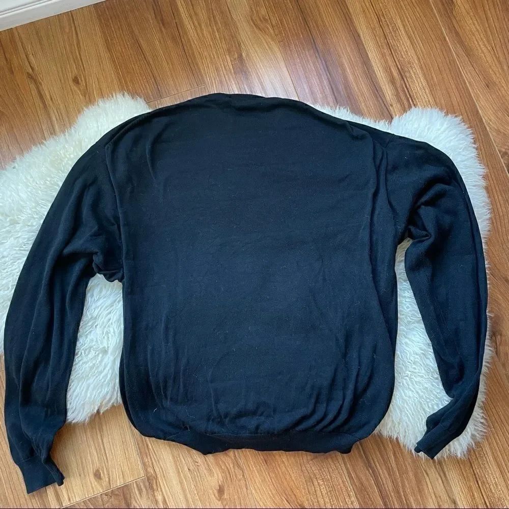 Baracutamen’s Silk Blend Blackcrew Neck Sweaterxl — image 5 of 8